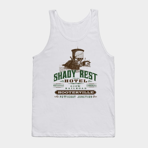 Shady Rest Hotel Tank Top by MindsparkCreative